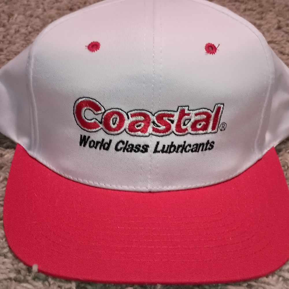 Vintage Coastal World Class Lubricants Embroidered Trucker Snapback Hat Cap